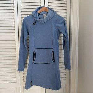 Melanzana Microgrid Fleece Dress Hoodie - Small